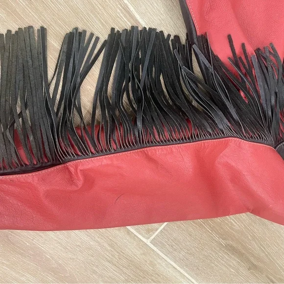 Vintage love Moschino Red and Black Fringe Jacket - Picture 16 of 16